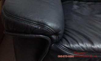 диван двухместный кожаны