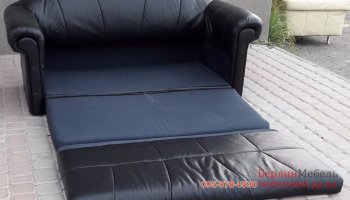 Кожаный раскладной двухместный диван