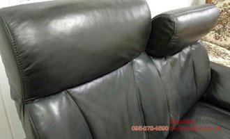 Кожаный диван-лавсит с релаксом