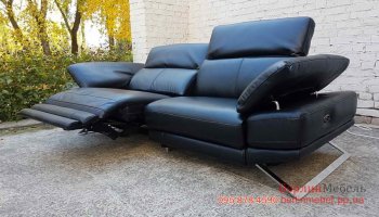 Кожаный диван реклайнер в стиле Хай Тек 