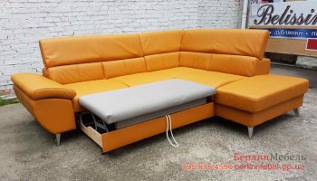 Кожаный угловой диван 