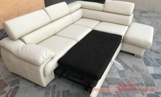 Стильный кожаный угловой диван 