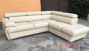 Стильный кожаный угловой диван 