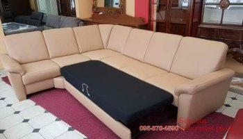 Раскладной кожаный диван в угол