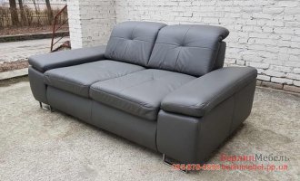 Кожаный двухместный диван релакс