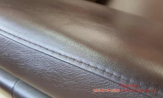 Кожаный п-образный раскладной диван