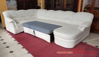 Новый кожаный п-образный диван