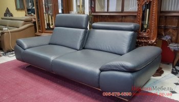 Кожаный  диван  мега размер