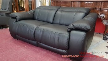 Новый кожаный диван электрореклайнер