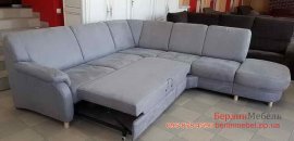 Большой угловой диван из ткани