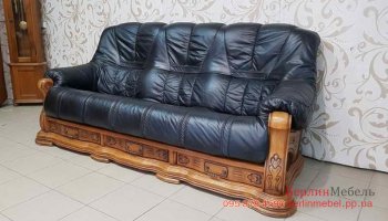 Кожаный диван для гостинной