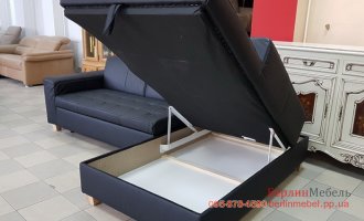 Кожаный модерновый угловой диван