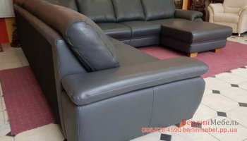 Кожаный п-образный диван 