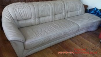 Кожаный четырехместный диван