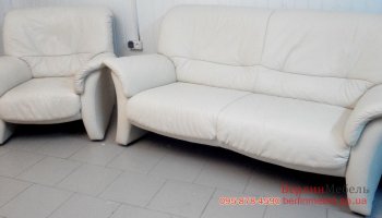 Кожаный набор мягкой мебели 3+1