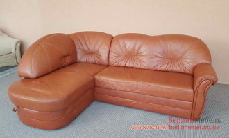 Кожаный угловой диван