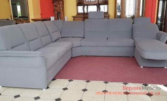 П-образный диван из ткани