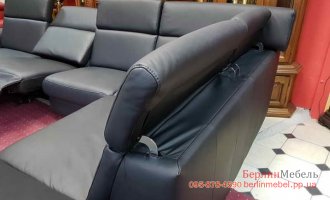 Кожаный п-образный диван 
