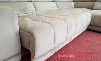 Угловой диван в ткани велюр
