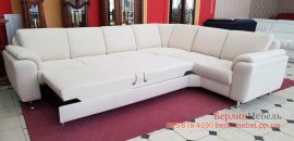 Большой угловой диван из ткани