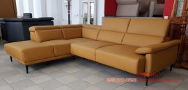 Новый кожаный угловой диван релакс