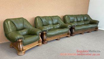 Комплект кожаной мебели 3+2+1