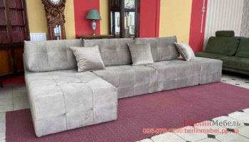 Угловой велюровый диван