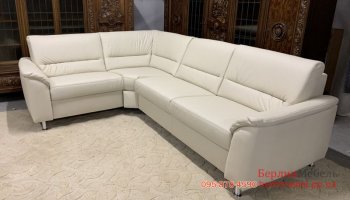 Классический кожаный угловой диван 