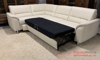 Классический кожаный угловой диван 