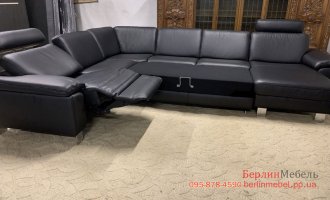 Кожаный фирменный п образный диван