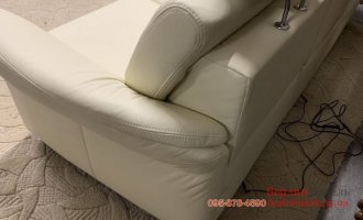 Кожаный угловой диван + кресло реклайнер