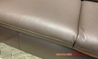 Кожаный угловой диван релакс
