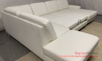 Раскладной кожаный диван Полинова