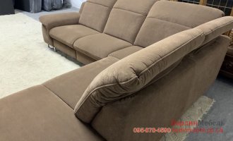 Угловой диван в ткани алькантара