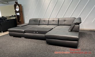 Шкіряний розкладний диван