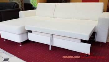 кожаный раскладной диван