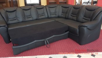 Кожаный угловой диван раскладной