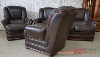 Комплект кожаной мебели 3+1+1