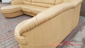 Кожаный п-образный угловой диван