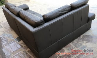 Раскладной угловой кожаный диван