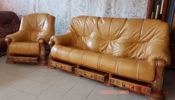 Комплект кожаной мебели 3+1