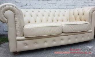 Двухместный кожаный диван  Cesterfield