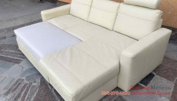 Раскладной кожаный угловой диван