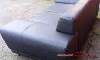 Не раскладной кожаный диван 